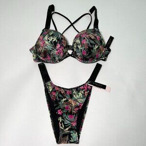 Victoria Secret 32A S Bombshell Push Up Top Miraculous Brazilian Bikini Set